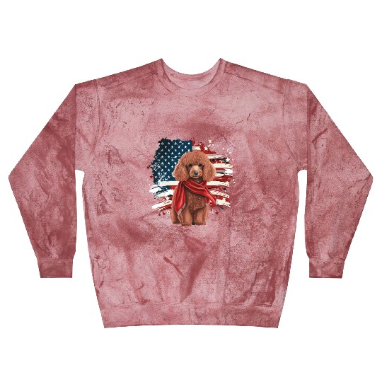 America USA Flag 4th Of July American Dog Lover Blast Sweatshirts