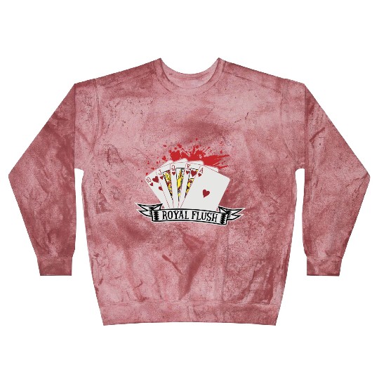 Poker Card Game Skat Poker Night Royal Flush Check Blast Sweatshirts