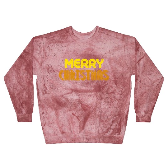 Merry Christmas Yellow Neon Colors Blast Sweatshirts