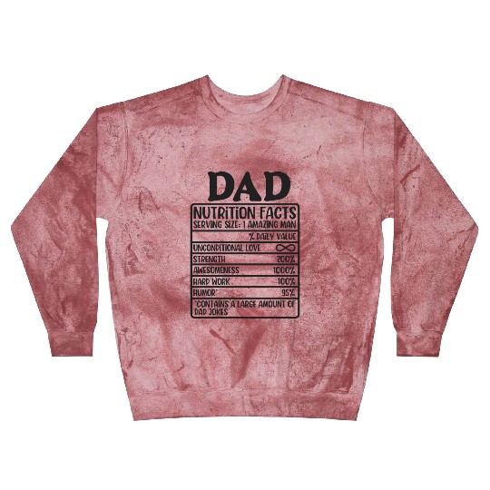 Funny Dad Nutrition Facts Label Blast Sweatshirts