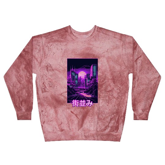 Japanese Tokyo City Vaporwave Aesthetic Retro Synt Blast Sweatshirts