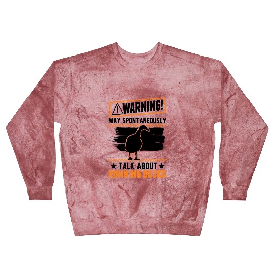 Warning Runner Duck Bottle Running Blast Sweatshirts