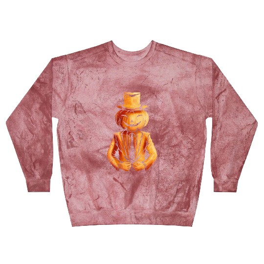 Realistic Jack O Lantern Pumpkin Man In Suit Blast Sweatshirts