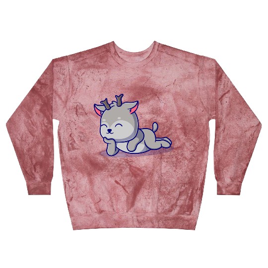 Cute deer cartoon icon illustration gift Blast Sweatshirts
