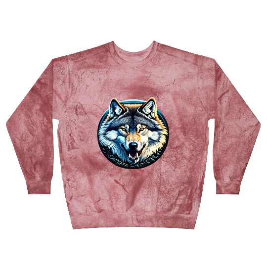 A fierce wolf howling at the moon Blast Sweatshirts
