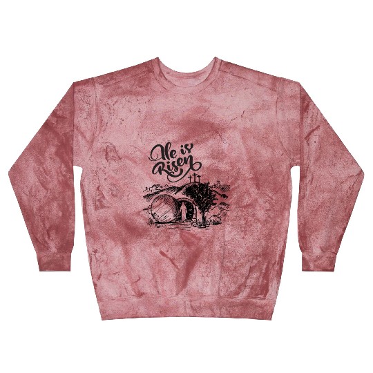 He Is Risen - Black Drawing HD Blast Sweatshirts
