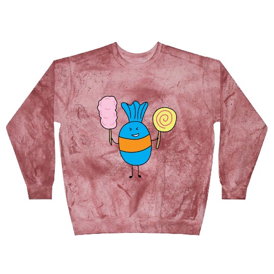 Cute Candy Holding Lollipop And Cutton Candy Blast Sweatshirts