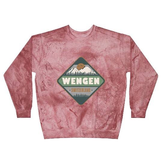 Wengen Switzerland Vintage Hiking Design Blast Sweatshirts