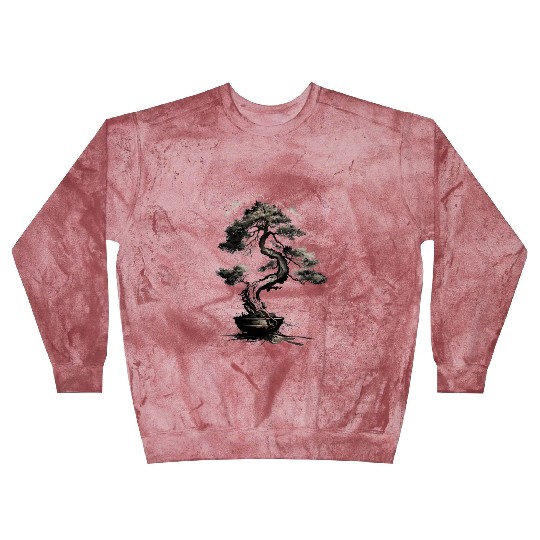 Bonsai Tree Japanese art Sumie painting Blast Sweatshirts