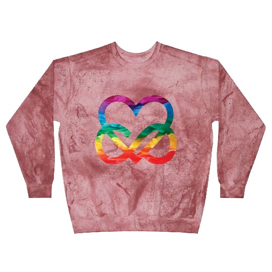 Infinite Love Rainbow Heart LGBTQ Pride Heart Blast Sweatshirts