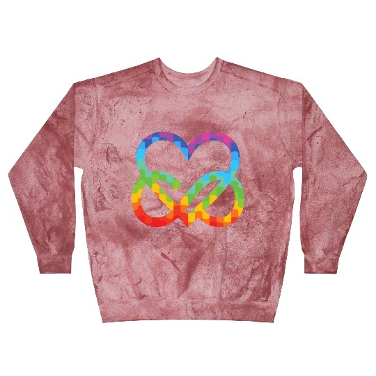 Infinity Heart Abstract Rainbow Backgpund 01 Blast Sweatshirts
