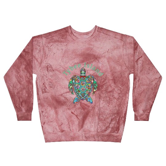 Tybee Island Blast Sweatshirts Tribal Turtle Gift Blast Sweatshirts