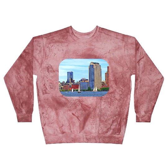 Manhattan NY - Boats By Manhattan Skyline Blast Sweatshirts
