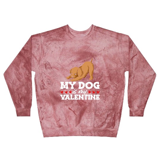 My Dog Is My Valentine Date Cute Doggy Blast Sweatshirts