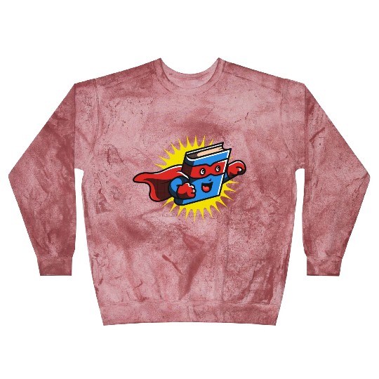 Book Hero Reading Book Lover Comic Book Comics Blast Sweatshirts