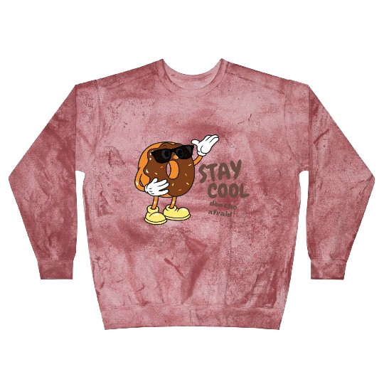 Brown sweet donut , Motivational words ,cartoon Blast Sweatshirts