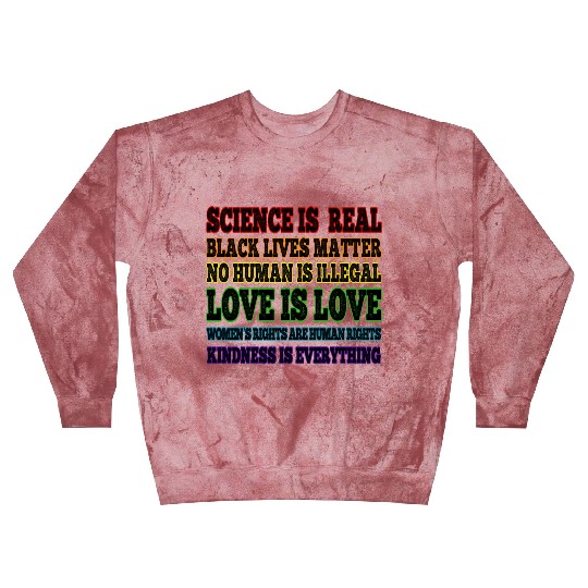 Science is Real Black Lives Matter Love is Love Blast Sweatshirts