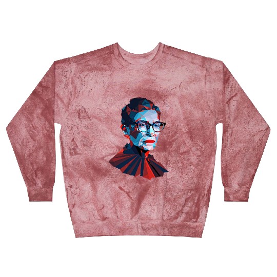 Ruth Bader Ginsburg low polygon design red blue Blast Sweatshirts