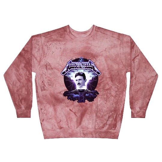 Nikola Tesla Heavy Metal Electricity by gnarly Blast Sweatshirts