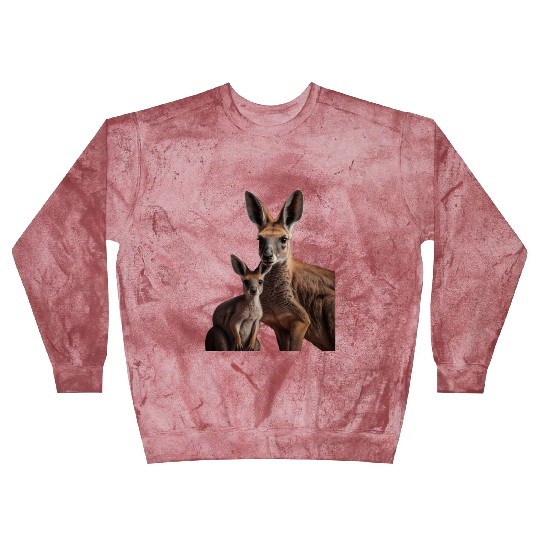 Adorable kangaroo mother with her baby wild animal Blast Sweatshirts