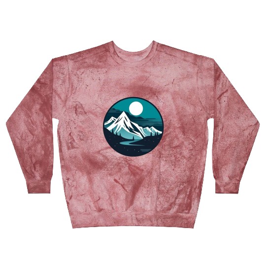 Mountain Moon Landscape Blast Sweatshirts