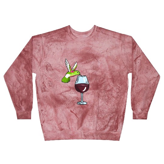 Hummingbird Drinking Wine Birdwatching Hummingbird Blast Sweatshirts