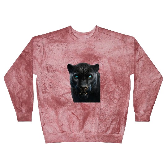 Black panther with blue eyes design wild animal Blast Sweatshirts