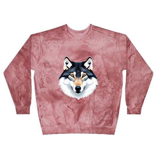 Wolf howling at the moon graphic Blast Sweatshirts