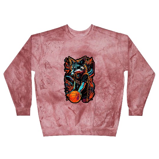 Basketball fox player neon fox sport ball sport Blast Sweatshirts