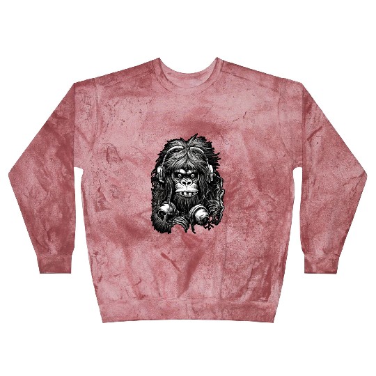 Black and white gorillas, Digital Illustration, Blast Sweatshirts