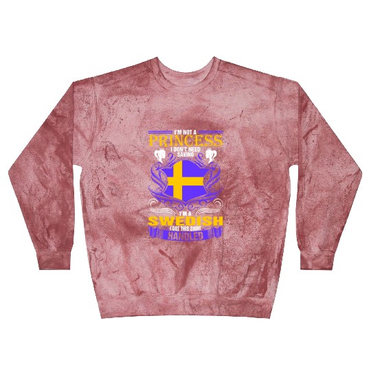 Not A Princess Im A Swedish Woman nostalgia Blast Sweatshirts