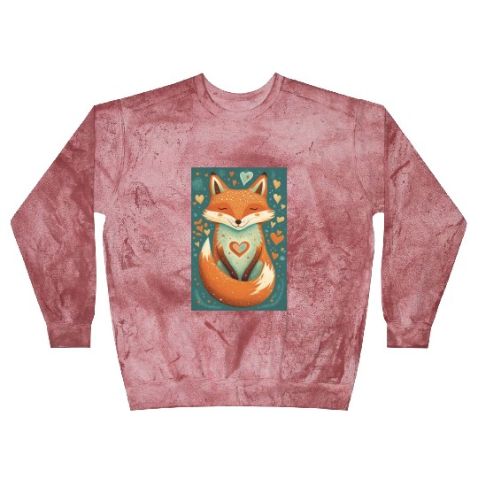 fox forest animals love heart nature animal kid Blast Sweatshirts