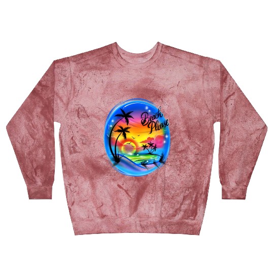 Beach Please Airbrush Colorful Blast Sweatshirts