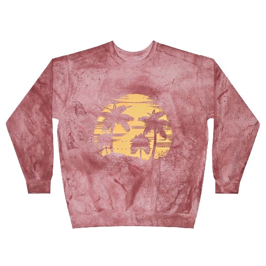 Vintage Retro Sunset Watercolor Beach Vacation 4 Blast Sweatshirts