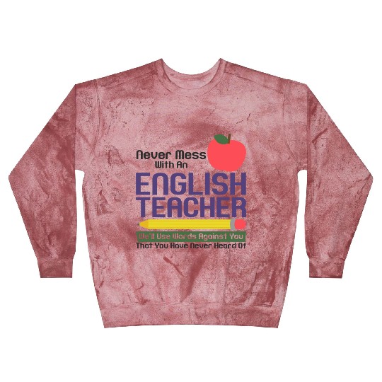 English Teacher Reading Books Vocabulary Grammar Blast Sweatshirts