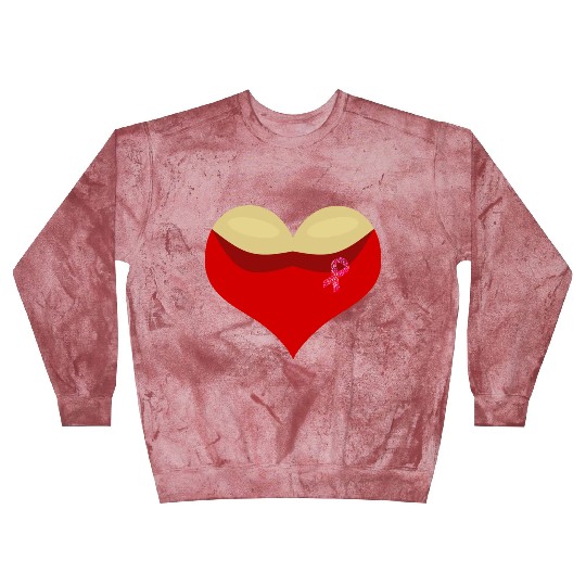 Cancer awareness Boobies love heart Blast Sweatshirts