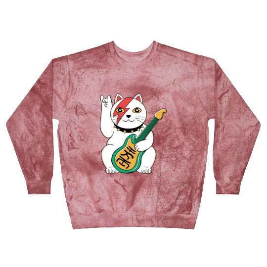 Lucky Cat Guitar Guitarist Blast Sweatshirts