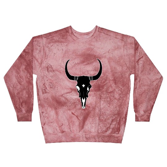 Cattle Skull Cow Skull Rodeo Western Skeleton Blast Sweatshirts