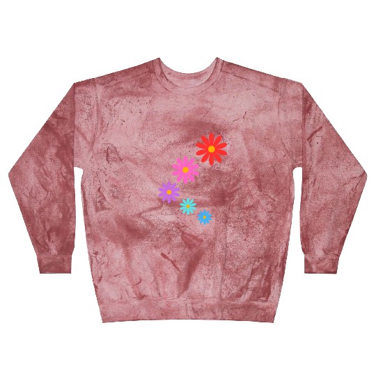 falling multi colored flowers Blast Sweatshirts