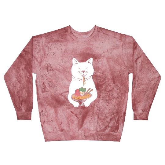 Cute Cat Eating Ramen Blast Sweatshirts