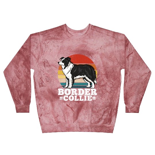 Border Collie Dog Lover Retro Blast Sweatshirts