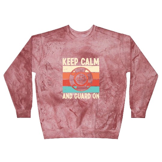 Lifeguard keep calm guard on swimming pool guard Blast Sweatshirts