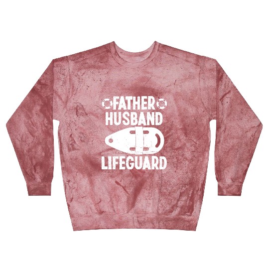 Father husband lifeguard swimming pool guard Blast Sweatshirts