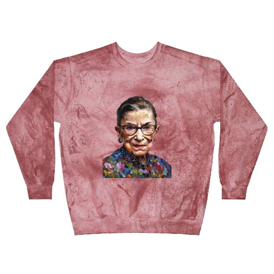 Ruth Bader Ginsburg portrait in a Monet style Blast Sweatshirts