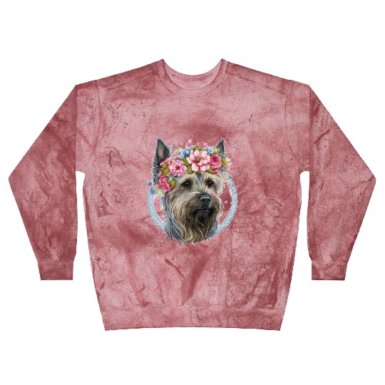 Cute Yorkshire Terrier Flower Crown Pet Dog Breed Blast Sweatshirts