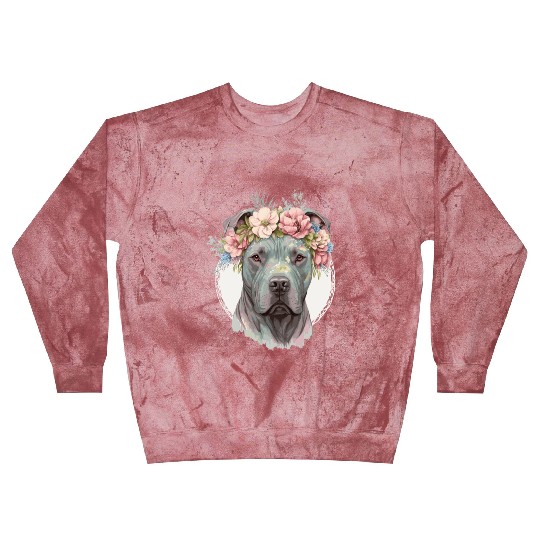 Cute Cane Corso Flower Crown Pet Dog Puppy Blast Sweatshirts