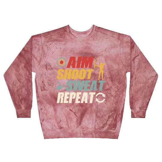 Aim Shoot Sweat Repeat Archery Target Bow & Arrows Blast Sweatshirts