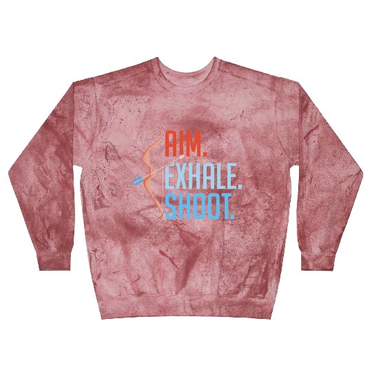 Aim Exhale Shoot. Bow & Arrows Target Archery Blast Sweatshirts