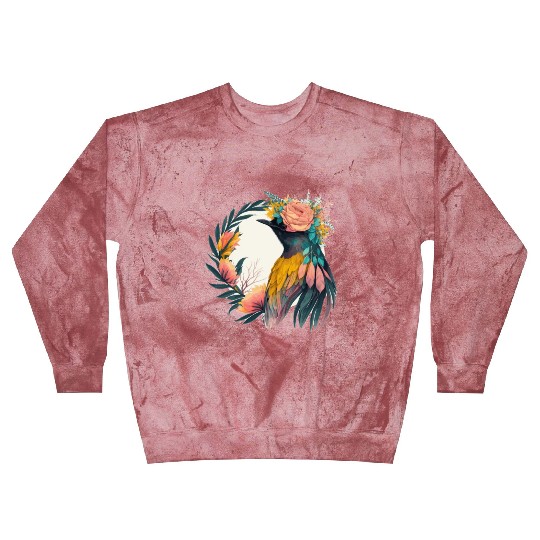Cute Bird Of Paradise Bird Flower Crown Pet Birds Blast Sweatshirts