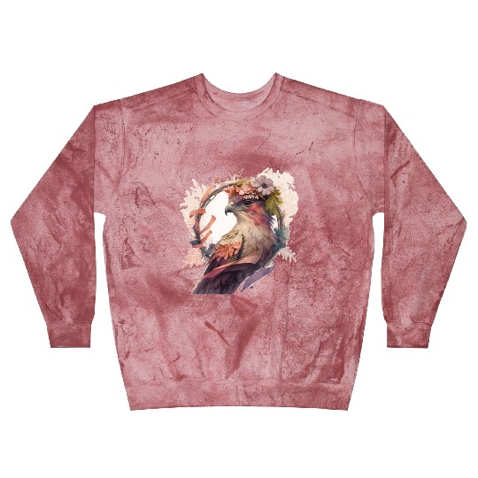 Birds Of Prey Kite Bird Flower Crown Floral Blast Sweatshirts